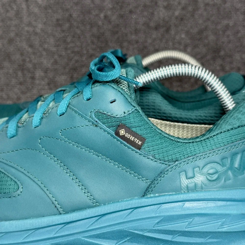 Hoka‎ Bondi L GTX Athletic Shoes Men's 12 Deep Teal Gore-Tex Waterproof Sneakers